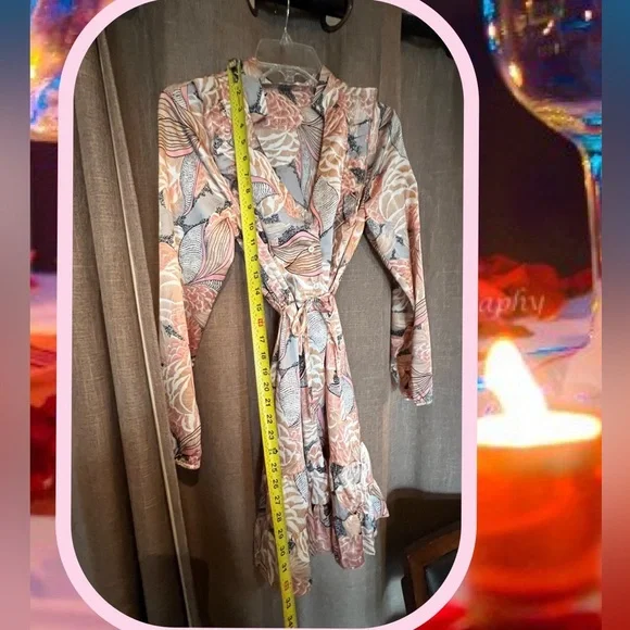 Sonja by Sonja Morgan Mystical Floral tie Ruffle Dress Size S - Picture 10 of 15